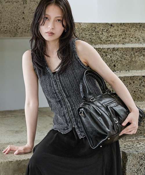 JEANASIS（ジーナシス）の「スカシアミニットベスト/889751（ベスト・レディース・ホワイト系その他/ブラック系その他/レッド系その他・FREE）」の3枚目の写真