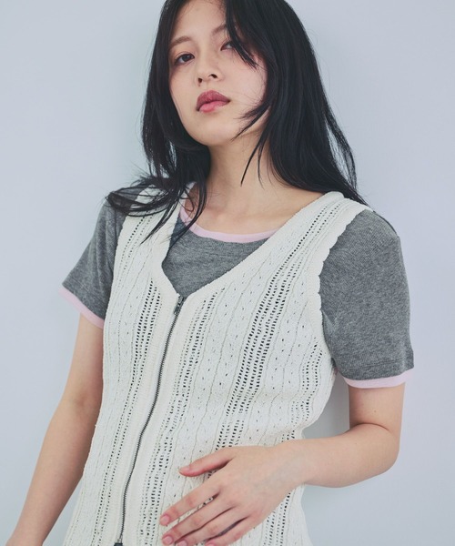 JEANASIS(ジーナシス)の「スカシアミニットベスト/889751(ベスト・レディース・ホワイト系その他/ブラック系その他/レッド系その他・FREE)」の17枚目の写真