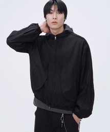 Side panel track jacket BLACK