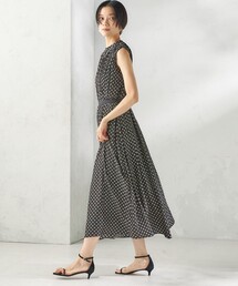 〈手洗い可能〉プリント カッセン ノースリーブ ワンピース