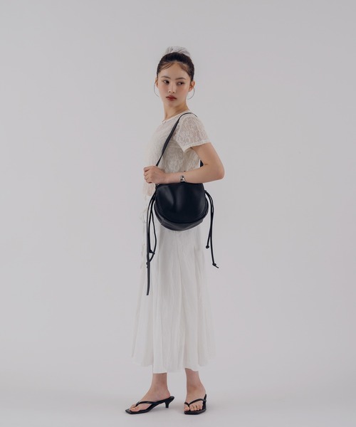 MUHET(ミュエータ)の「synthetic leather shoulder bag / シンセティックレザーショルダーバッグ(ショルダーバッグ・レディース・イエロー/ブラック・FREE)」の12枚目の写真