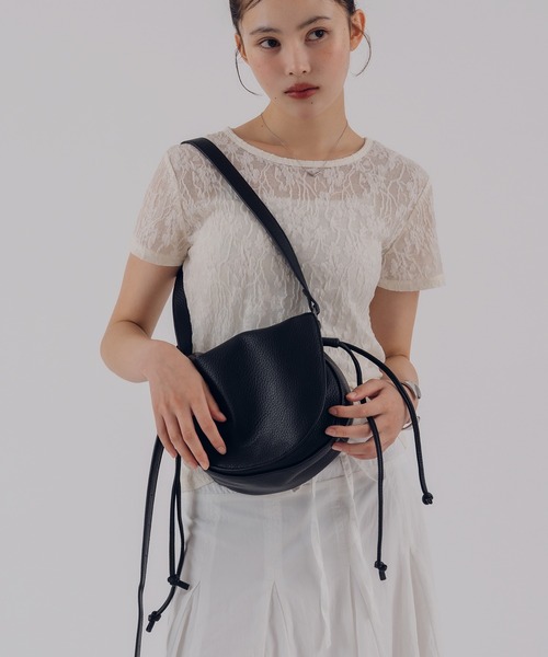 MUHET(ミュエータ)の「synthetic leather shoulder bag / シンセティックレザーショルダーバッグ(ショルダーバッグ・レディース・イエロー/ブラック・FREE)」の11枚目の写真