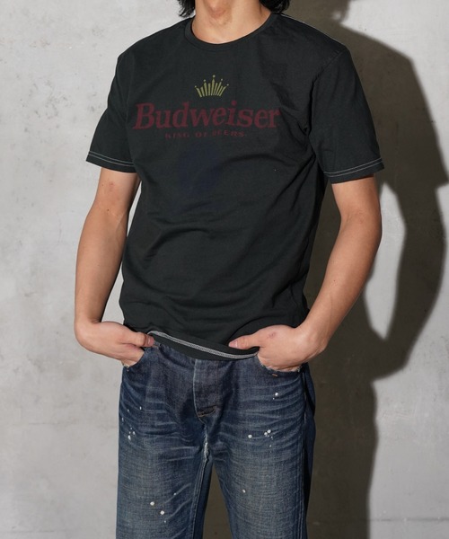 THRIFTY LOOK（スリフティールック）の「THRIFTY LOOK / スリフティールック BUDWEISER CLASSIC LOGO TEE バドワイザー クラシックロゴ Tシャツ（Tシャツ/カットソー・メンズ・ブラック/ホワイト・X-LARGE/LARGE）」の15枚目の写真