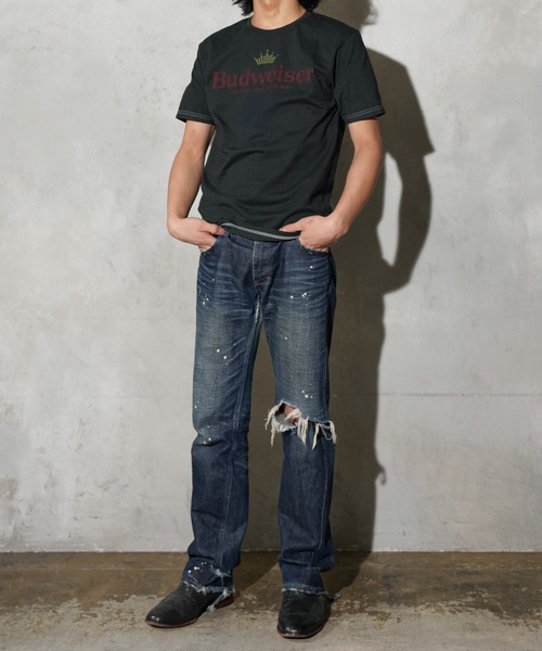 THRIFTY LOOK（スリフティールック）の「THRIFTY LOOK / スリフティールック BUDWEISER CLASSIC LOGO TEE バドワイザー クラシックロゴ Tシャツ（Tシャツ/カットソー・メンズ・ブラック/ホワイト・X-LARGE/LARGE）」の16枚目の写真