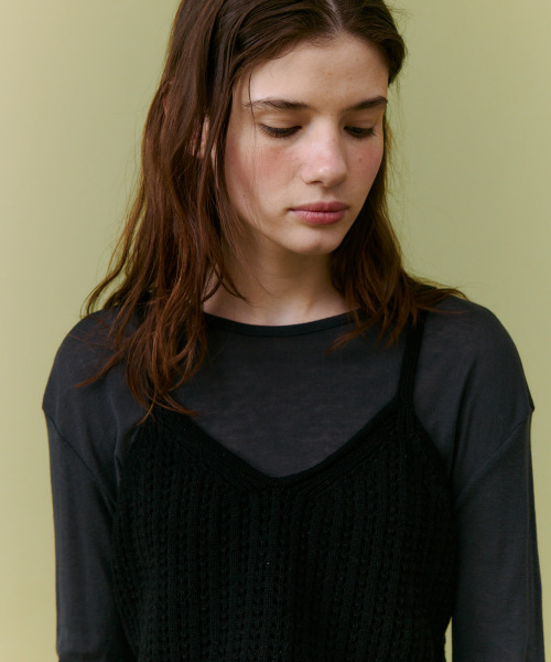 THE LILLE（ザ リル）の「Cotton bustier knit_black（ニット/セーター・レディース・その他・FREE）」の2枚目の写真