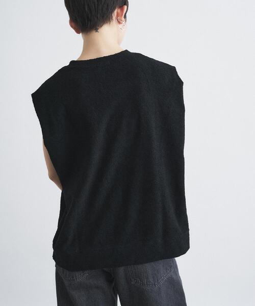 CODE A(コードエー)の「PROTAGONISTA|sleeveless tee(Tシャツ/カットソー・レディース・ブラック/オフホワイト・00)」の9枚目の写真