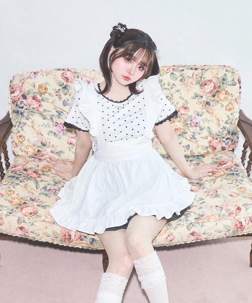 Lovilyn(ラヴィリン)の「フリルエプロンワンピース(ワンピース・レディース・ホワイト系その他/ホワイト・FREE)」の5枚目の写真