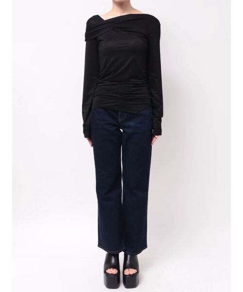 MURUA（ムルーア）の「ドレープトップス　秋服（Tシャツ/カットソー・レディース・イエロー/ブラック・FREE）」の8枚目の写真