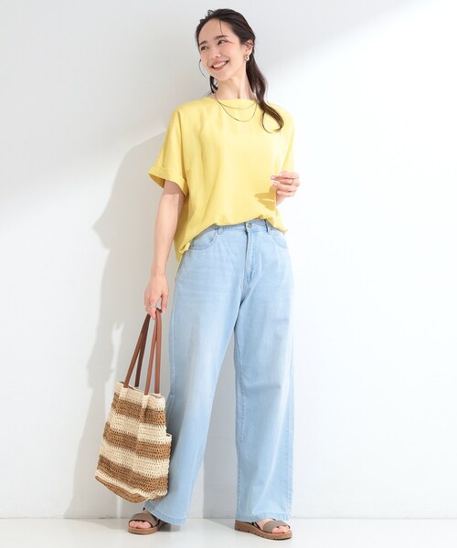 SHOO・LA・RUE(シューラルー)の「【着丈選べる/ひんやり/体型カバー】洗濯後しわになりにくい さらさらドルマンブラウス(シャツ/ブラウス・レディース・チャコールグレー/イエロー/モスグリーン/ライトベージュ/チャコール/ベージュ系8/モスグリーン系7/イエロー系7/ピンク系/ピンク系9・00)」の21枚目の写真