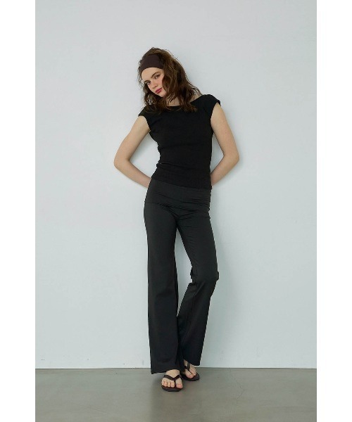 ALEXIA STAM(アリシアスタン)の「Open Back Top /パッドinオープンバックトップス(Tシャツ/カットソー・レディース・サンドベージュ/ブラック/ホワイト・S/M/L)」の21枚目の写真