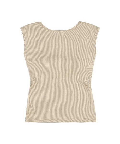 ALEXIA STAM(アリシアスタン)の「Open Back Top /パッドinオープンバックトップス(Tシャツ/カットソー・レディース・サンドベージュ/ブラック/ホワイト・S/M/L)」の4枚目の写真