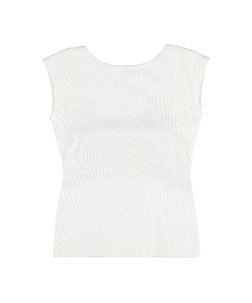 ALEXIA STAM(アリシアスタン)の「Open Back Top /パッドinオープンバックトップス(Tシャツ/カットソー・レディース・サンドベージュ/ブラック/ホワイト・S/M/L)」の17枚目の写真