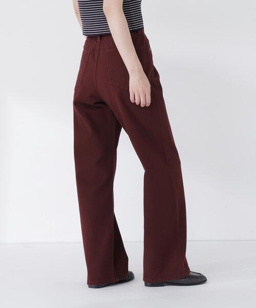 NATURAL BEAUTY BASIC(ナチュラルビューティーベーシック)の「ワイドストレートツイルパンツ(その他パンツ・レディース・ダークブラウン・X-SMALL/SMALL/MEDIUM/LARGE)」の5枚目の写真