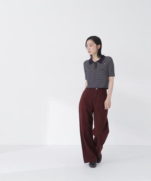 NATURAL BEAUTY BASIC(ナチュラルビューティーベーシック)の「ワイドストレートツイルパンツ(その他パンツ・レディース・ダークブラウン・X-SMALL/SMALL/MEDIUM/LARGE)」の6枚目の写真