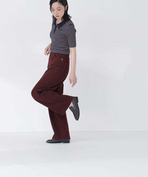 NATURAL BEAUTY BASIC(ナチュラルビューティーベーシック)の「ワイドストレートツイルパンツ(その他パンツ・レディース・ダークブラウン・X-SMALL/SMALL/MEDIUM/LARGE)」の7枚目の写真