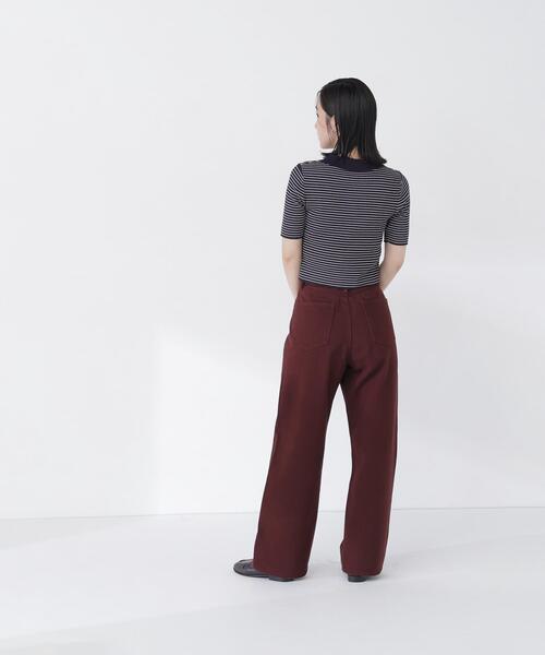 NATURAL BEAUTY BASIC(ナチュラルビューティーベーシック)の「ワイドストレートツイルパンツ(その他パンツ・レディース・ダークブラウン・X-SMALL/SMALL/MEDIUM/LARGE)」の8枚目の写真