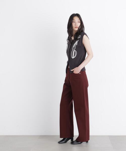 NATURAL BEAUTY BASIC(ナチュラルビューティーベーシック)の「ワイドストレートツイルパンツ(その他パンツ・レディース・ダークブラウン・X-SMALL/SMALL/MEDIUM/LARGE)」の10枚目の写真