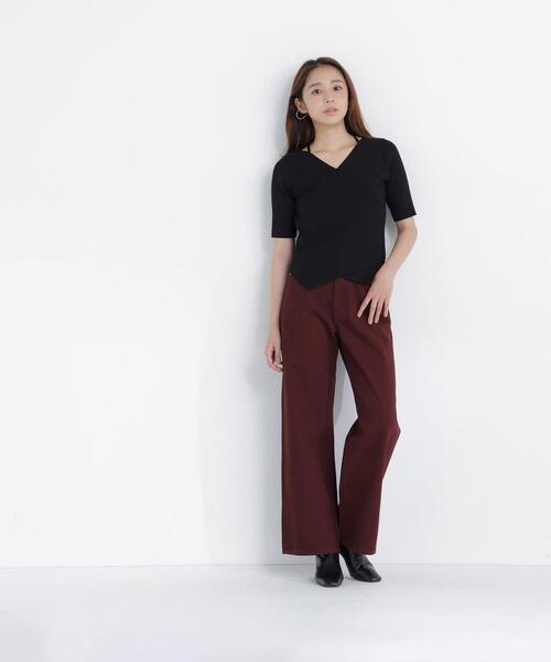 NATURAL BEAUTY BASIC(ナチュラルビューティーベーシック)の「ワイドストレートツイルパンツ(その他パンツ・レディース・ダークブラウン・X-SMALL/SMALL/MEDIUM/LARGE)」の12枚目の写真