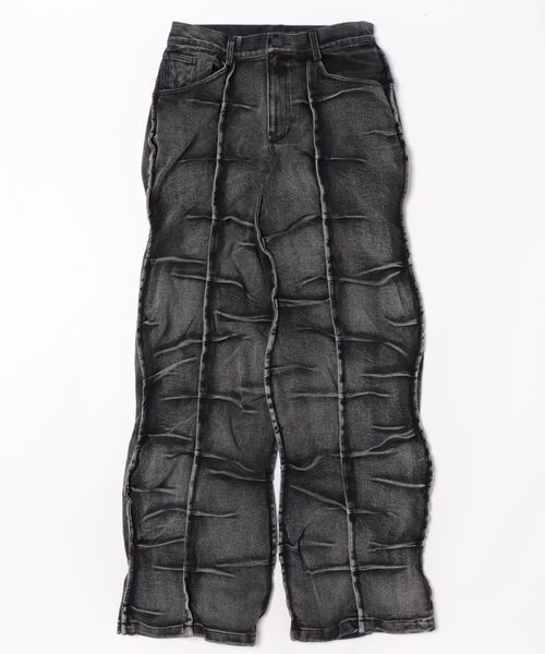 E RIN AI E(オリンアイ)の「ERINAIE/エリナイエ/LINE SMOKE DENIM PANTS(デニムパンツ・レディース・ブラック・M)」の5枚目の写真