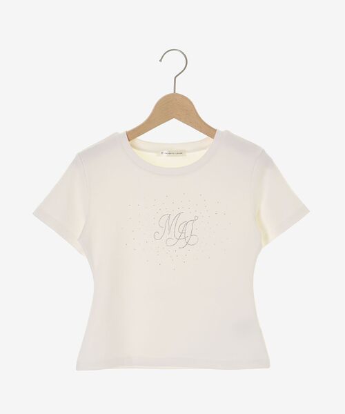 MAJESTIC LEGON（マジェスティックレゴン）の「キラキラロゴ半袖Tシャツ（Tシャツ/カットソー・レディース・ブルー/オフホワイト/ブラック・MEDIUM）」の8枚目の写真