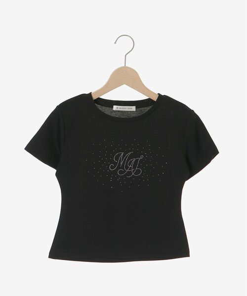 MAJESTIC LEGON（マジェスティックレゴン）の「キラキラロゴ半袖Tシャツ（Tシャツ/カットソー・レディース・ブルー/オフホワイト/ブラック・MEDIUM）」の10枚目の写真
