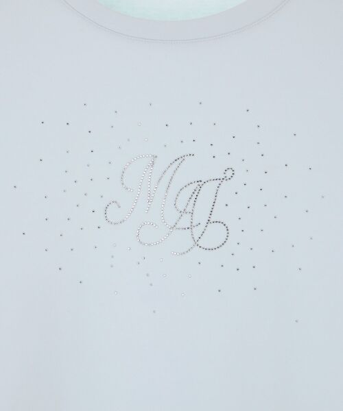 MAJESTIC LEGON（マジェスティックレゴン）の「キラキラロゴ半袖Tシャツ（Tシャツ/カットソー・レディース・ブルー/オフホワイト/ブラック・MEDIUM）」の14枚目の写真