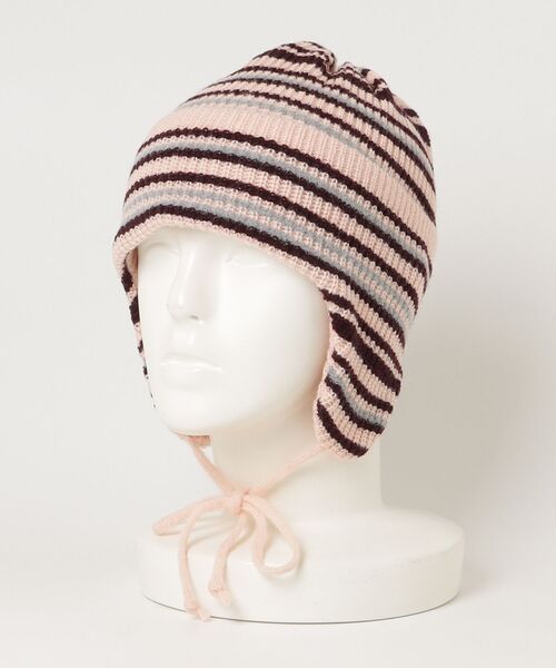 Ray BEAMS(レイビームス)の「RACALイヤーニットCapSP(ハット・レディース・ホワイト/ピンク・ONE SIZE)」の2枚目の写真