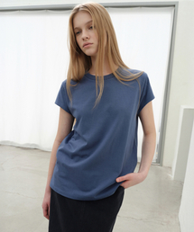 Boyfit Cap Sleeve T-shirt - Teal Blue