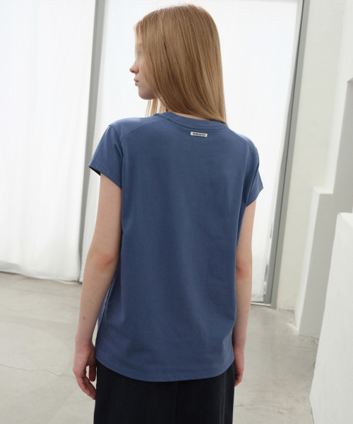 LEVAR(レバー)の「Boyfit Cap Sleeve T-shirt - Teal Blue(Tシャツ/カットソー・レディース・その他・FREE)」の3枚目の写真