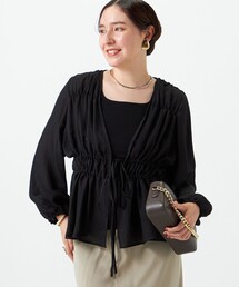 NOLLEY’S | ウォッシャブルドビーボイルストライプ羽織ブラウス(シャツ/ブラウス)