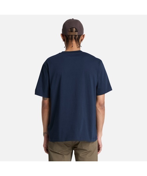 Timberland(ティンバーランド)の「半袖 グラフィック ロゴ Tシャツ メンズ(Tシャツ/カットソー・メンズ・ダークネイビー・XX-LARGE/X-LARGE/MEDIUM/LARGE)」の4枚目の写真