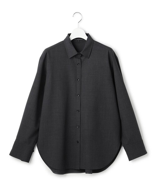 23区 S(ニジュウサンクチイサイサイズ)の「TWマットクロス ボウタイデザイン シャツ(シャツ/ブラウス・レディース・ブラウン系/グレー系・32)」の18枚目の写真