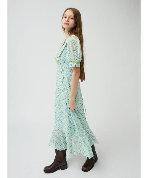LILY BROWN(リリーブラウン)の「フラワープリントワンピース(ワンピース・レディース・ライトブルー/アイボリー/ブラック・1/0)」の12枚目の写真