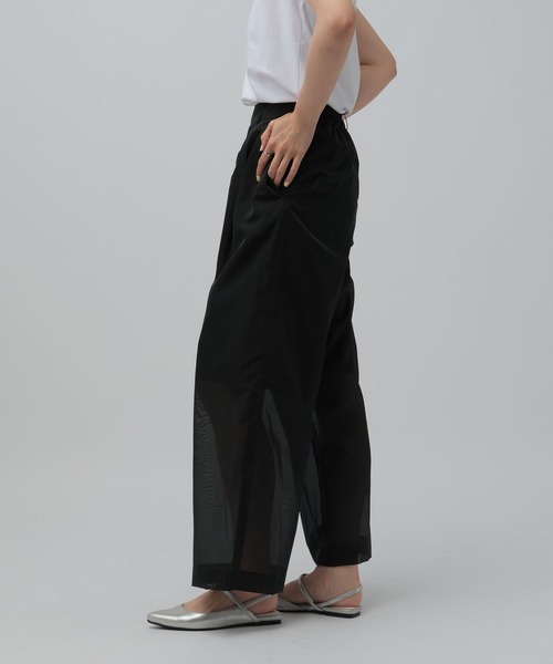 LEPSIM(レプシィム)の「《オフィスライン》シアーピンストライプパンツ 859574(その他パンツ・レディース・ブラック/ブラウン・FREE)」の4枚目の写真