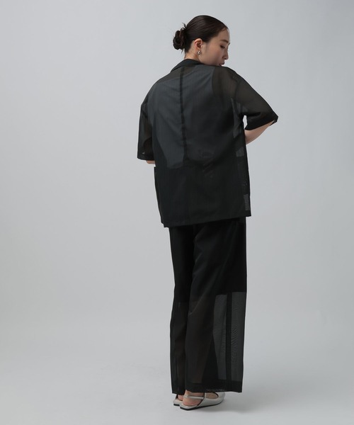 LEPSIM(レプシィム)の「《オフィスライン》シアーピンストライプパンツ 859574(その他パンツ・レディース・ブラック/ブラウン・FREE)」の8枚目の写真