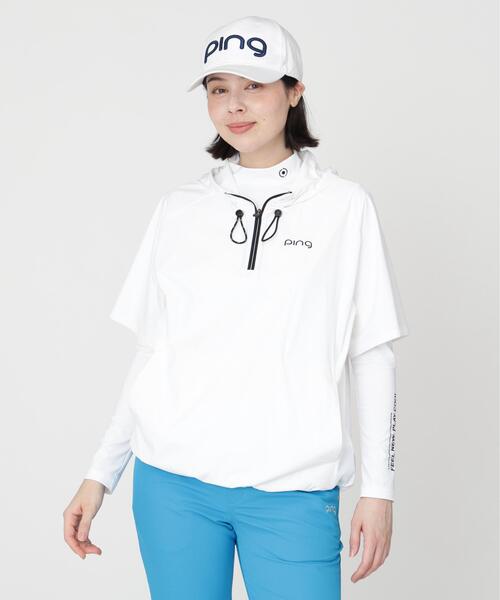 PING(ピン)の「【PING APPAREL】レイヤードツインセット(ブルゾン・レディース・カーキ/ホワイト/ブラック・L/S/M/LL)」の2枚目の写真