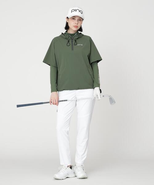PING(ピン)の「【PING APPAREL】レイヤードツインセット(ブルゾン・レディース・カーキ/ホワイト/ブラック・L/S/M/LL)」の8枚目の写真