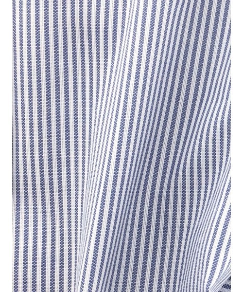 Perfect Suit FActory(パーフェクトスーツファクトリー)の「【形態安定】長袖ワイシャツ【クラシコ】ストライプ(ビジネスシャツ・メンズ・ブルー・L/M/3L/S/LL)」の3枚目の写真