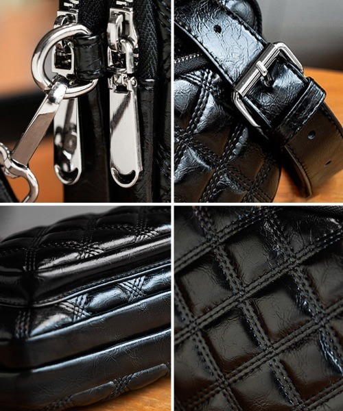 Miniministore（ミニミニストア）の「キルティングショルダーバッグ 斜め掛け鞄（ショルダーバッグ・レディース・シルバー/オフホワイト/ブラック・FREE）」の20枚目の写真