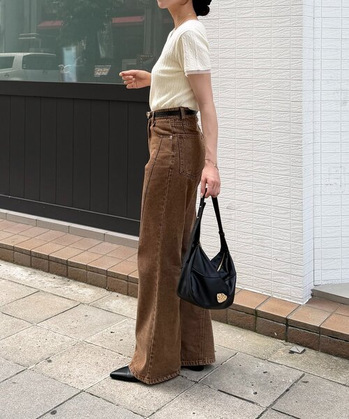 Thevon(ゼボン)の「チャーム付きケーブルコンパクトニット(ニット/セーター・レディース・アイボリー/グレー/ネイビー・M/S)」の13枚目の写真