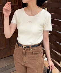チャーム付きケーブルコンパクトニット