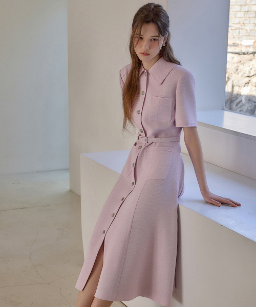 JULIY&CALLA（ジュリー&カラー）の「26SS Calla133 シュビギンズ マヤ ツイードワンピース ラベンダー（ワンピース・レディース・その他・SMALL/MEDIUM）」の8枚目の写真