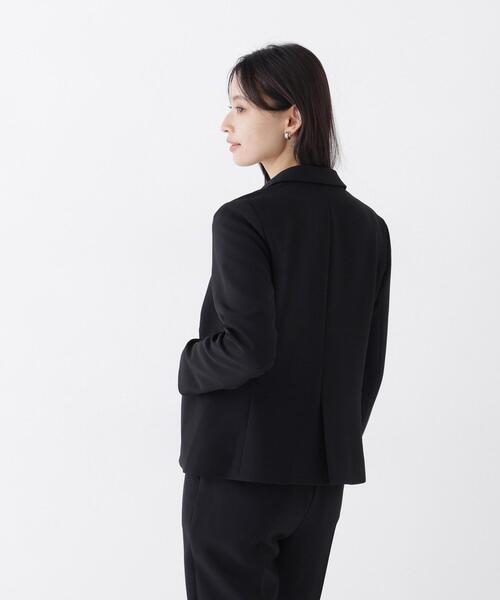 NATURAL BEAUTY BASIC(ナチュラルビューティーベーシック)の「ストレッチツイル SETUP シングルテーラードジャケット(テーラードジャケット・レディース・ネイビー/ブラック・SMALL/MEDIUM/LARGE)」の7枚目の写真