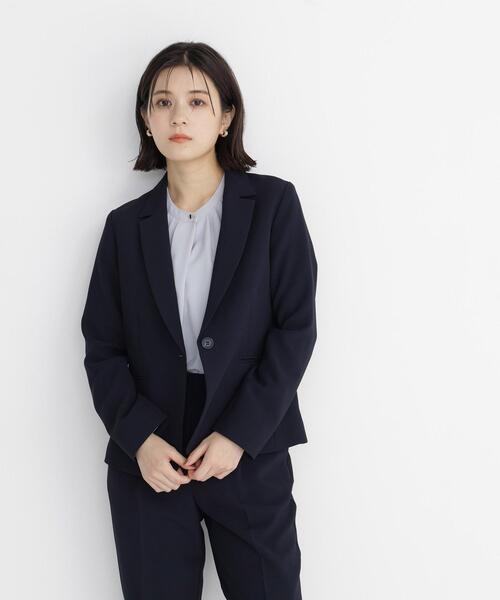 NATURAL BEAUTY BASIC(ナチュラルビューティーベーシック)の「ストレッチツイル SETUP シングルテーラードジャケット(テーラードジャケット・レディース・ネイビー/ブラック・SMALL/MEDIUM/LARGE)」の17枚目の写真