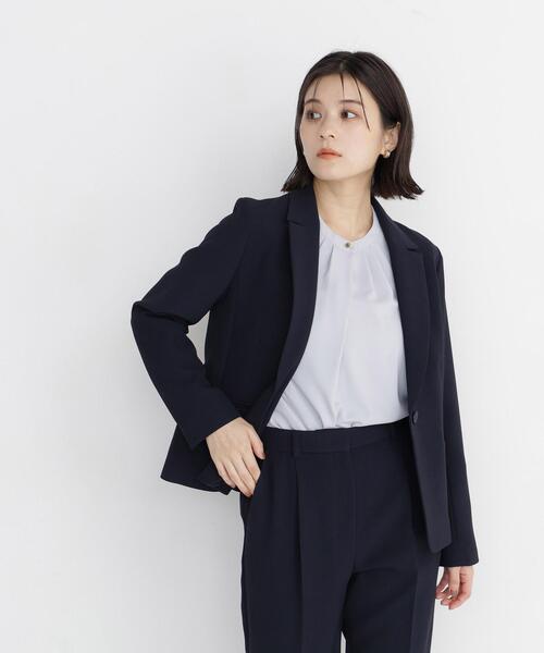NATURAL BEAUTY BASIC(ナチュラルビューティーベーシック)の「ストレッチツイル SETUP シングルテーラードジャケット(テーラードジャケット・レディース・ネイビー/ブラック・SMALL/MEDIUM/LARGE)」の19枚目の写真