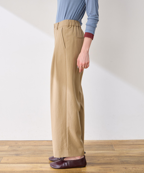 LE SOUK HOLIDAY（ルスークホリデー）の「タックチノパンツ【UVカット・後ろウエストゴム】（その他パンツ・レディース・ブラック/ベージュ/ダークブラウン・L/M）」の18枚目の写真