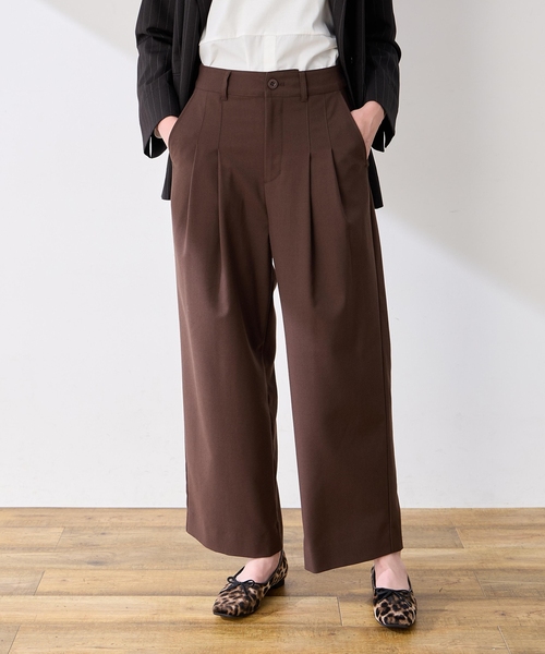 LE SOUK HOLIDAY（ルスークホリデー）の「タックチノパンツ【UVカット・後ろウエストゴム】（その他パンツ・レディース・ブラック/ベージュ/ダークブラウン・L/M）」の20枚目の写真