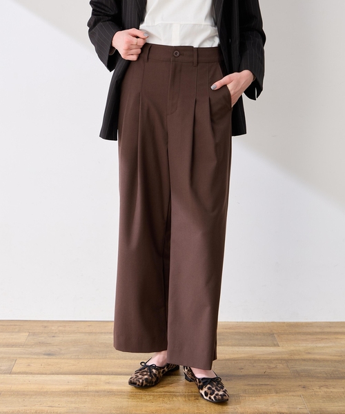 LE SOUK HOLIDAY（ルスークホリデー）の「タックチノパンツ【UVカット・後ろウエストゴム】（その他パンツ・レディース・ブラック/ベージュ/ダークブラウン・L/M）」の21枚目の写真