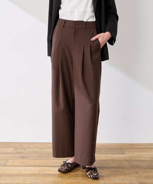 LE SOUK HOLIDAY（ルスークホリデー）の「タックチノパンツ【UVカット・後ろウエストゴム】（その他パンツ・レディース・ブラック/ベージュ/ダークブラウン・L/M）」の22枚目の写真