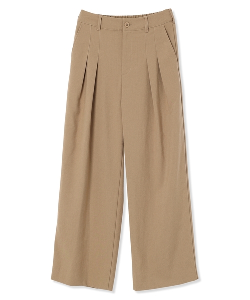 LE SOUK HOLIDAY（ルスークホリデー）の「タックチノパンツ【UVカット・後ろウエストゴム】（その他パンツ・レディース・ブラック/ベージュ/ダークブラウン・L/M）」の4枚目の写真